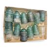 Image 1 : LOT 12 ANTIQUE VINTAGE GLASS INSULATORS ELECTRIC