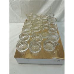 19 TOTAL GLASS HEAVY BEER BAR STEINS HANDLED MUGS