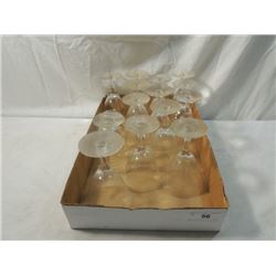 BOX LOT VINTAGE CRYSTAL STEMWARE WINE GLASSES