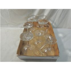 LOT CRYSTAL MARGUERITA GLASSES GOBLETS STEMWARE