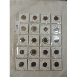 20 COIN LOT WHEAT PENNIES PENNY US COINS