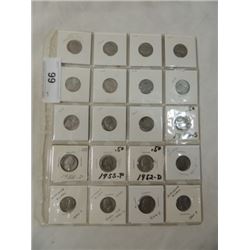 20 COIN LOT JEFFERSON NICKELS US COINS