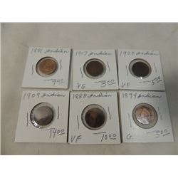 LOT 6 INDIANHEAD INDIAN HEAD PENNY US COINS