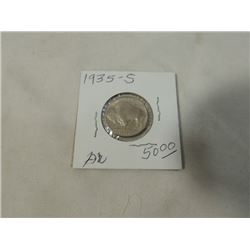 1935S BUFFALO NICKEL KEY DATE NEARY UNCIRCULATED