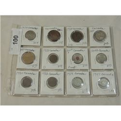 12 COIN LOT CANADIAN MIXED YEARS