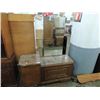 Image 1 : ANTIQUE VINTAGE 1950'S MARBLE TOP VANITY & MIRROR