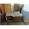 Image 2 : ANTIQUE VINTAGE 1950'S MARBLE TOP VANITY & MIRROR