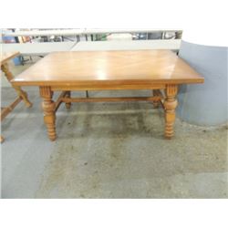 ANTIQUE DINING TABLE PARQUET CROSSHATCH PATTERN