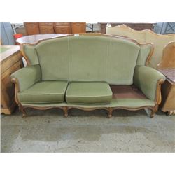 ANTIQUE VINTAGE GREEN SOFA EARLY AMERICAN