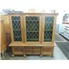 Image 1 : NICE ANTIQUE CHINA CABINET HUTCH LEADED GLASS