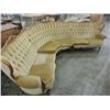 Image 1 : HUGE ANTIQUE HALF MOON SHAPED SOFA COUCH 3 PIECE