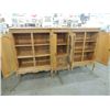 Image 2 : ANTIQUE OAK VITRINE BUFFET SIDEBOARD