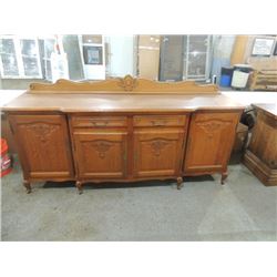NICE LOW ANTIQUE OAK BUFFET SIDEBOARD