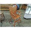 Image 1 : ANTIQUE VINTAGE WOOD HIGH CHAIR NO TRAY