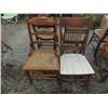 Image 1 : 4 ANTIQUE CHAIRS ONE ROCKER ALL FOR ONE MONEY