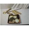 Image 1 : HUGE BOX LOT CLOCK PARTS WEIGHTS MORE