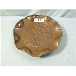 RARE ANTIQUE COPPER BRASS PHAROAH DISH