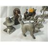 Image 3 : LOT 7 MINI PEWTER STATUES BRASS AND OTHERS