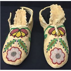 Blackfoot Beaded Moccasins Circa 1900