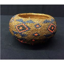 Beaded Paiute Basketry Bowl Circa Early 1900s