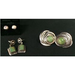 3 Pair Sterling Earrings - Taxco