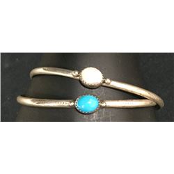 Pair of Vintage Navajo Sterling Bracelets