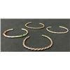 Image 1 : 4 Sterling Twisted Rope Style Bracelets