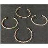 Image 3 : 4 Sterling Twisted Rope Style Bracelets