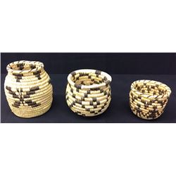Group of 3 Tohono O’odham Baskets