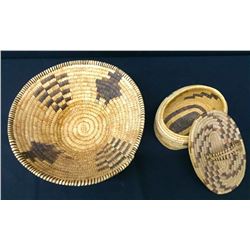 Pair of Vintage Tohono O’odham Baskets