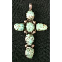 Vintage Cross Number 8 Turquoise