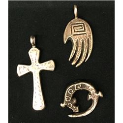 3 Tufa Cast Pendants - Ira Custer (Navajo)