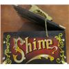 Image 1 : Shoe Shine Box with Supplies and 5 cent on it