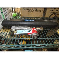 Laser level, air impact wrench & socket - used