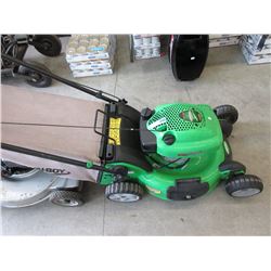 Gas powered lawnmower with bag attachment