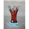 Image 1 : Signed "Crown" art glass vase