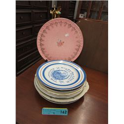 9 Vintage plates - Includes 11" Aynsley cake plate