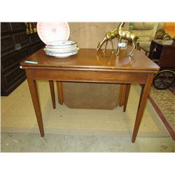 Vintage Walnut Fold-Out Games Table ca1930