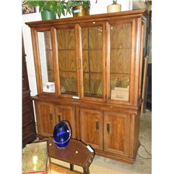 Large interior lit china hutch - used