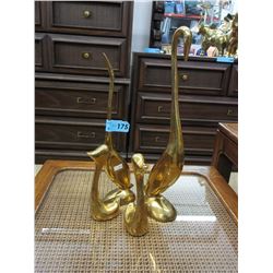 Vintage brass bird decorations
