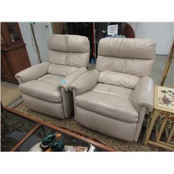 2 Leather recliners - used