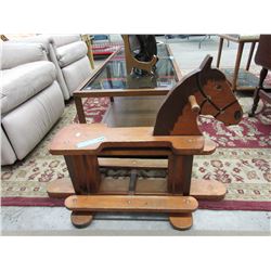Vintage wood rocking horse