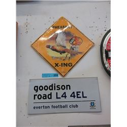 2 Tin advertising signs
