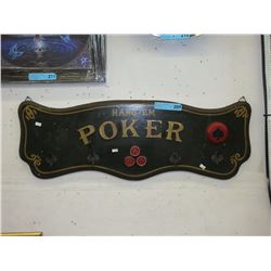 Poker themed coat rack - used