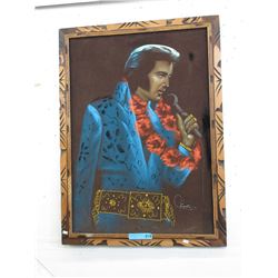 Black velvet painting of Elvis