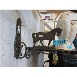 Vintage- Cast metal "Horse" plant holder hook