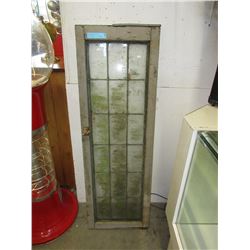 Vintage leaded glass window - as is