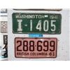 Image 1 : 2 Vintage licence plates