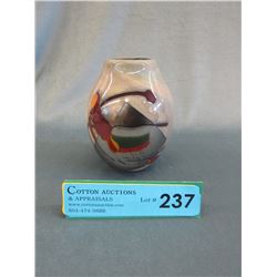 Signed Hutchens art glass vase