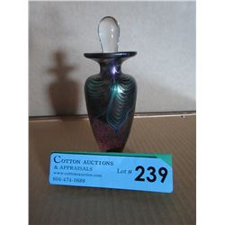 Robert Held 6" art glass perfume bottle with sticker